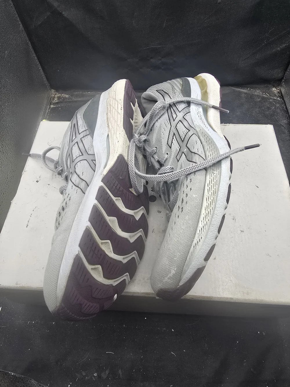 ASICS Light Gray Mesh Running‎ Shoes